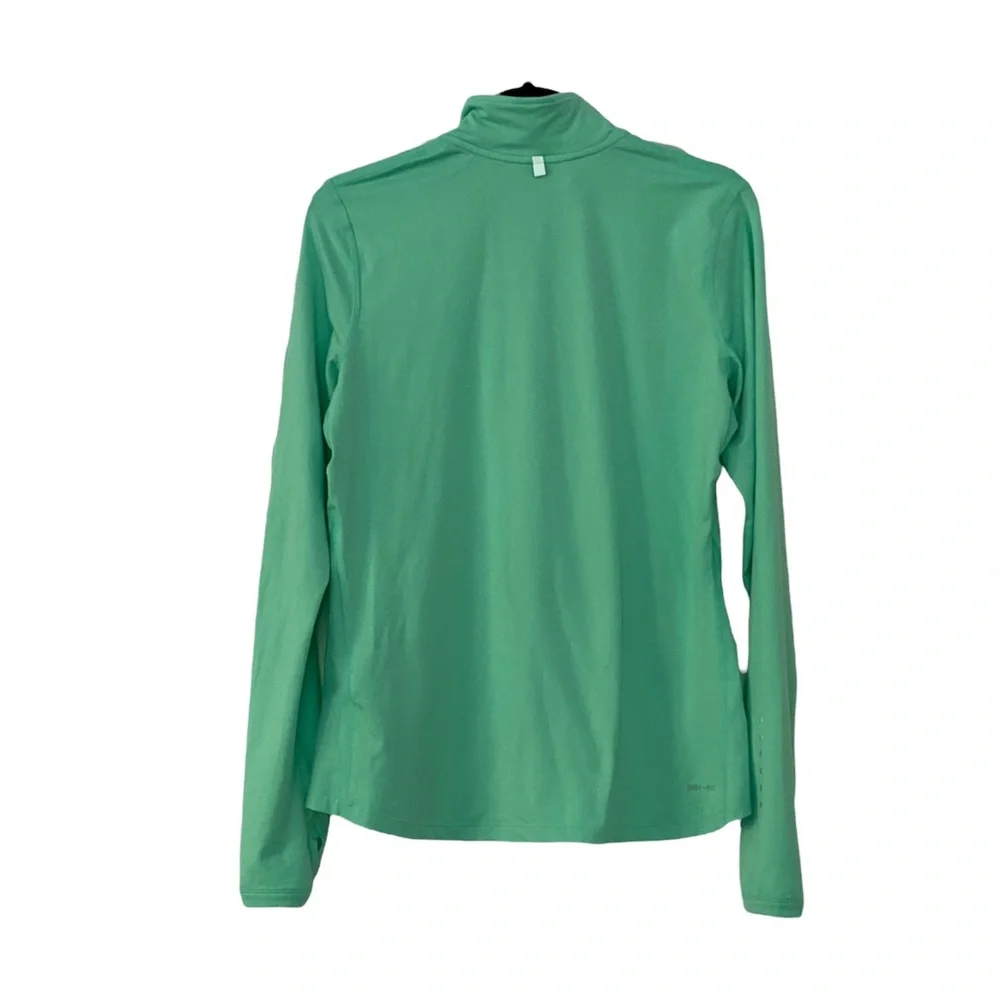 Nike Dry Fit Green Element Running 1/2 Zip Running Jacket Shirt Green Medium - Picture 8 of 11